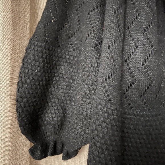 wool blend cropped cardigan HANDMADE - Picture 3 of 6